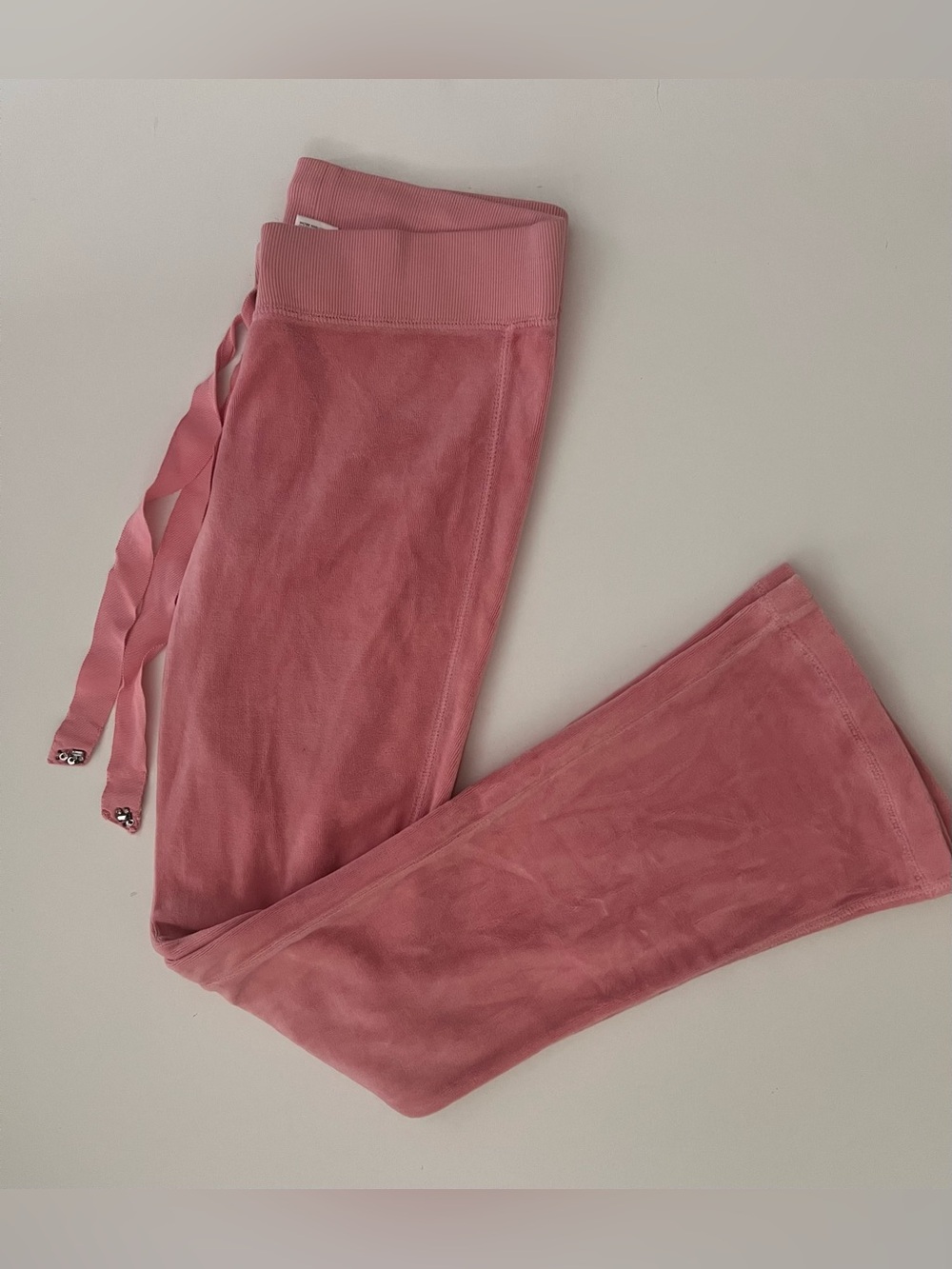 Juicy Couture pink velour track pants